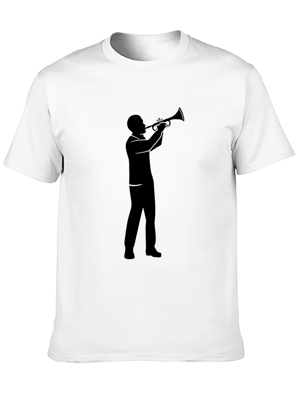 Black Trumpet Player Graphic Tee - Music Lover