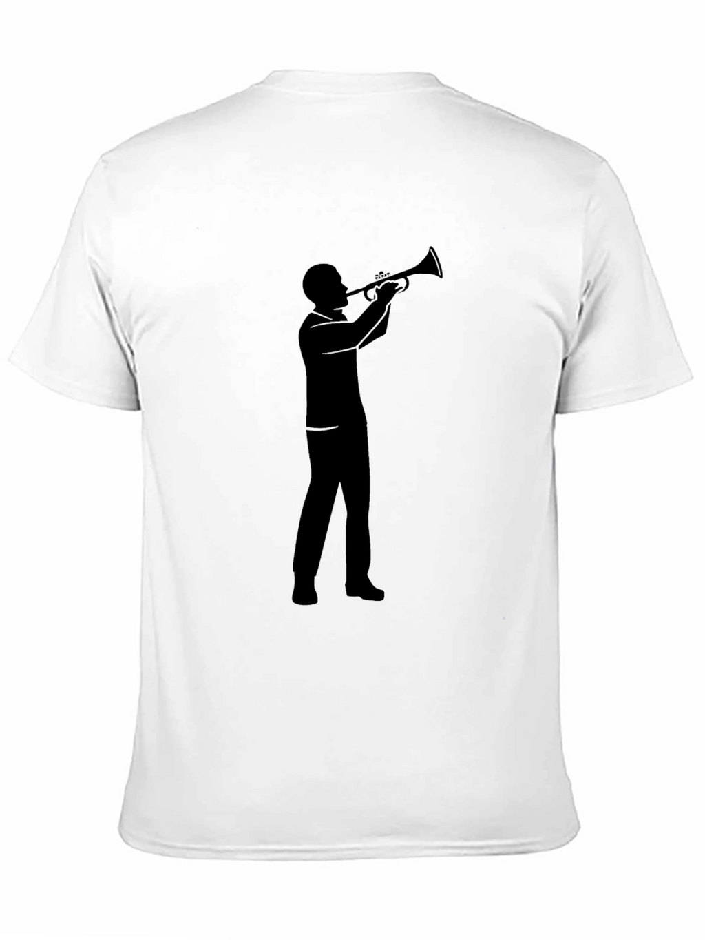 Black Trumpet Player Graphic Tee - Music Lover