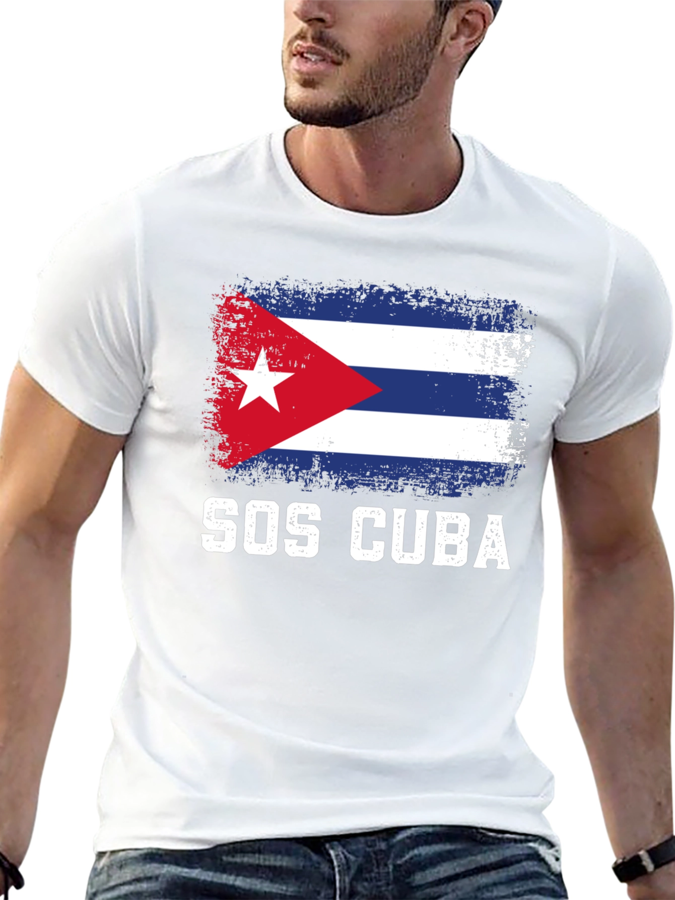SOS Cuba Flag T-Shirt - Support Cuba