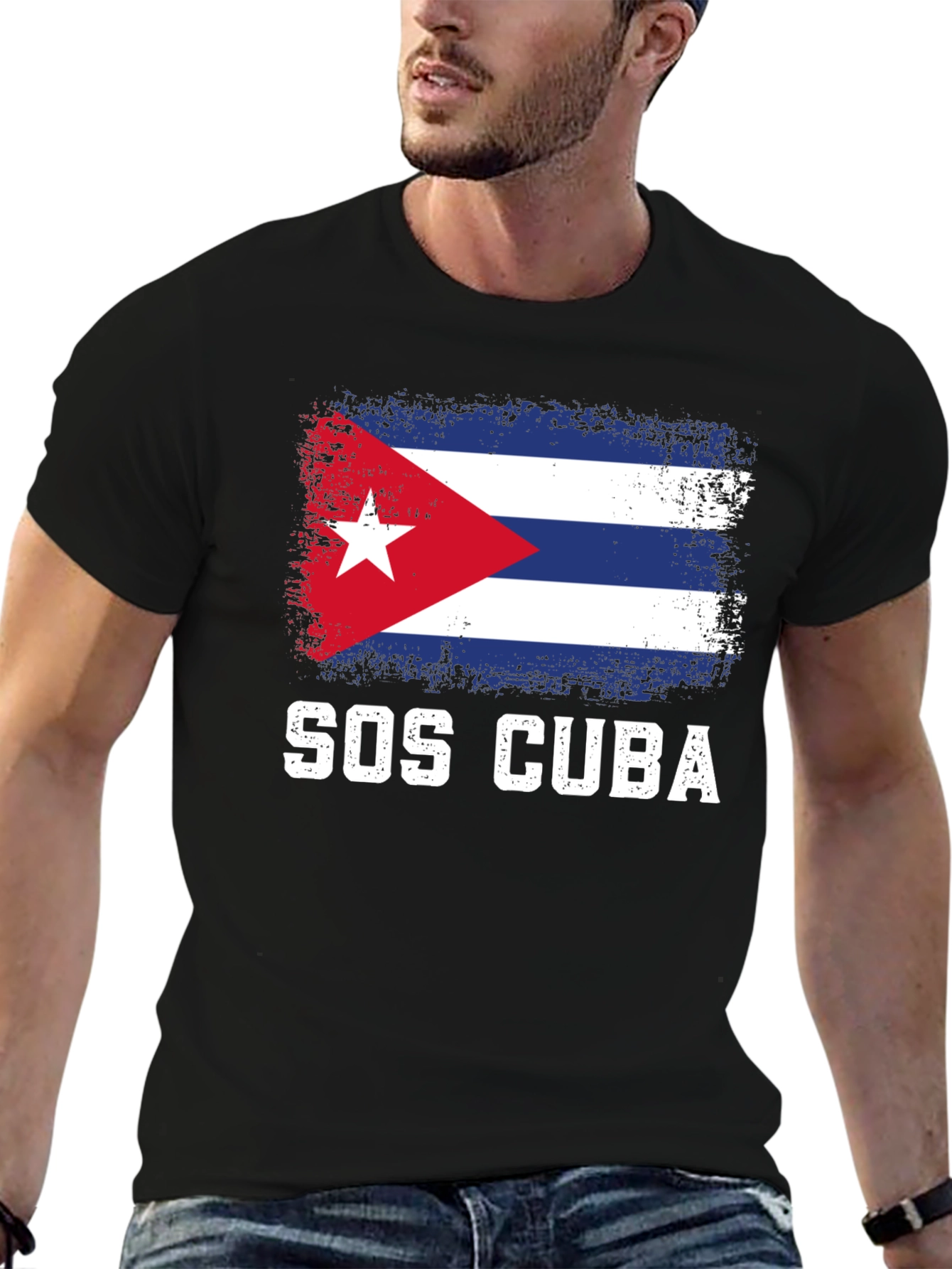 SOS Cuba Flag T-Shirt - Support Cuba
