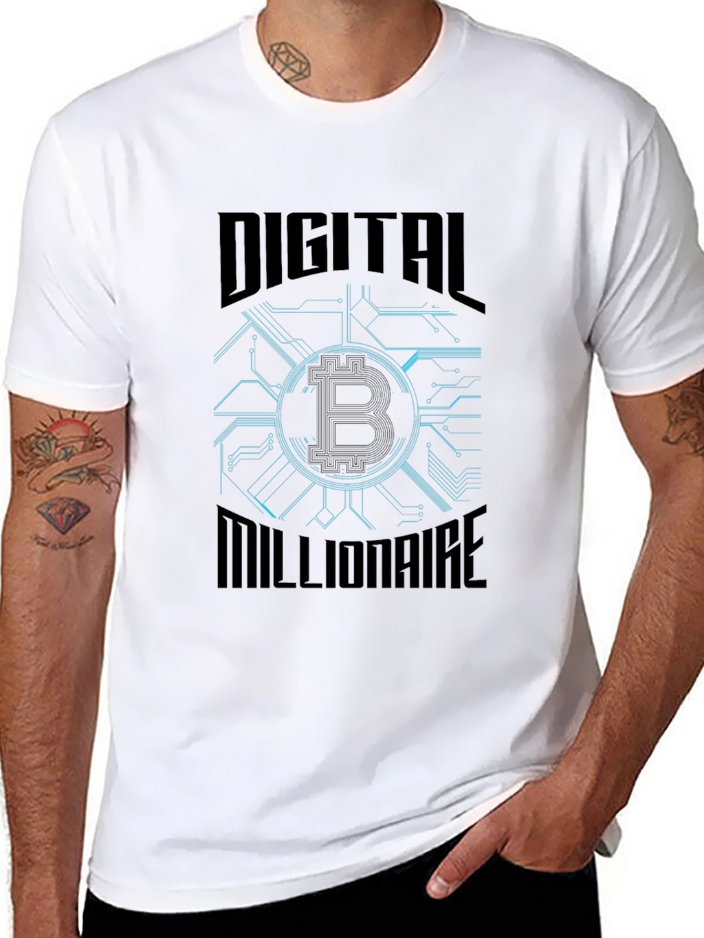 Digital Millionaire Bitcoin Graphic T-Shirt