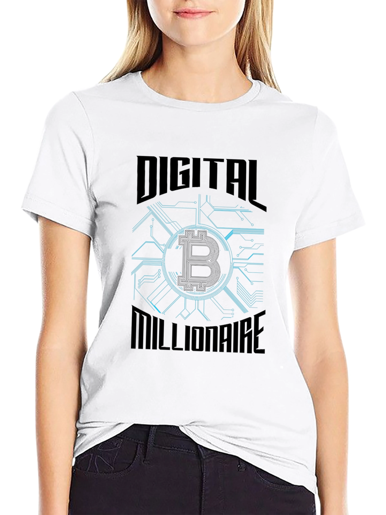 Digital Millionaire Bitcoin Graphic T-Shirt