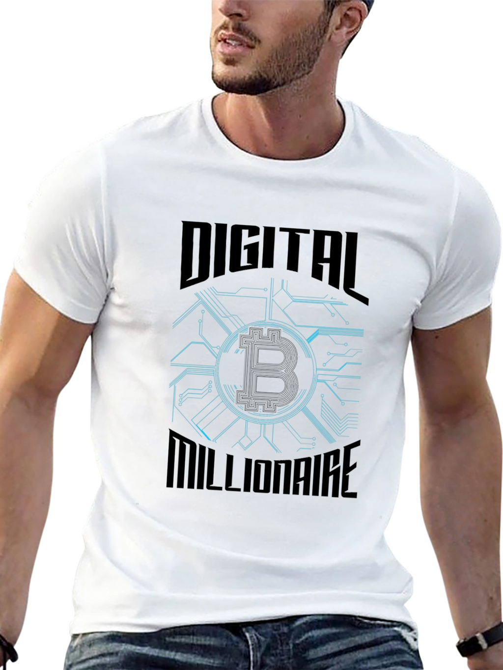 Digital Millionaire Bitcoin Graphic T-Shirt