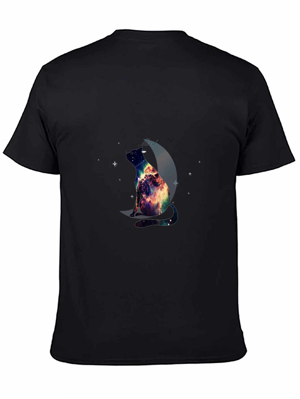 Cosmic Cat Graphic Tee - Galaxy Kitten Design