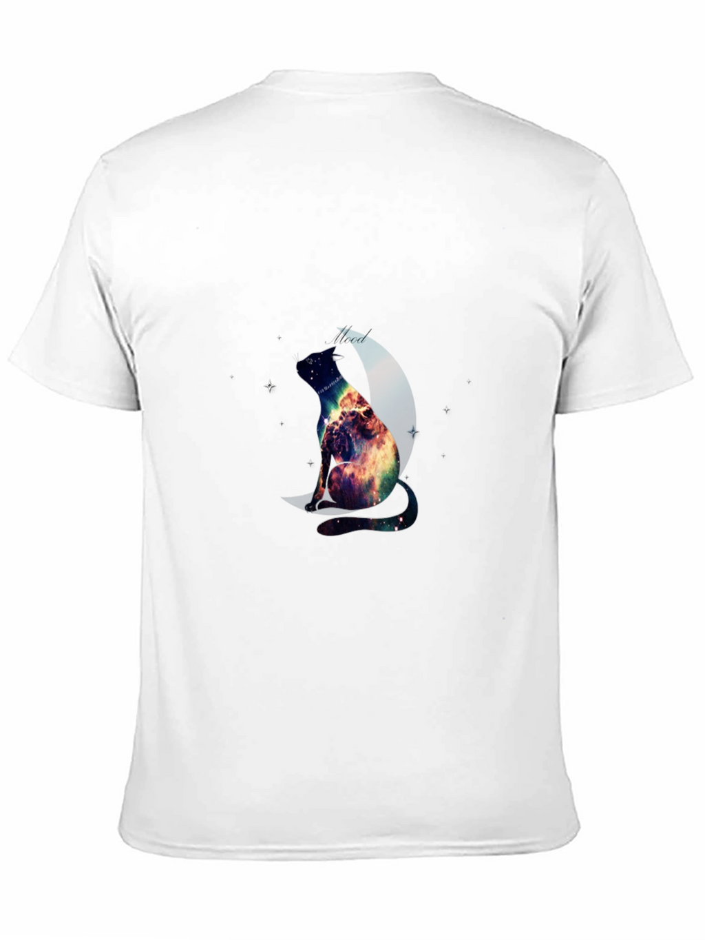 Cosmic Cat Graphic Tee - Galaxy Kitten Design