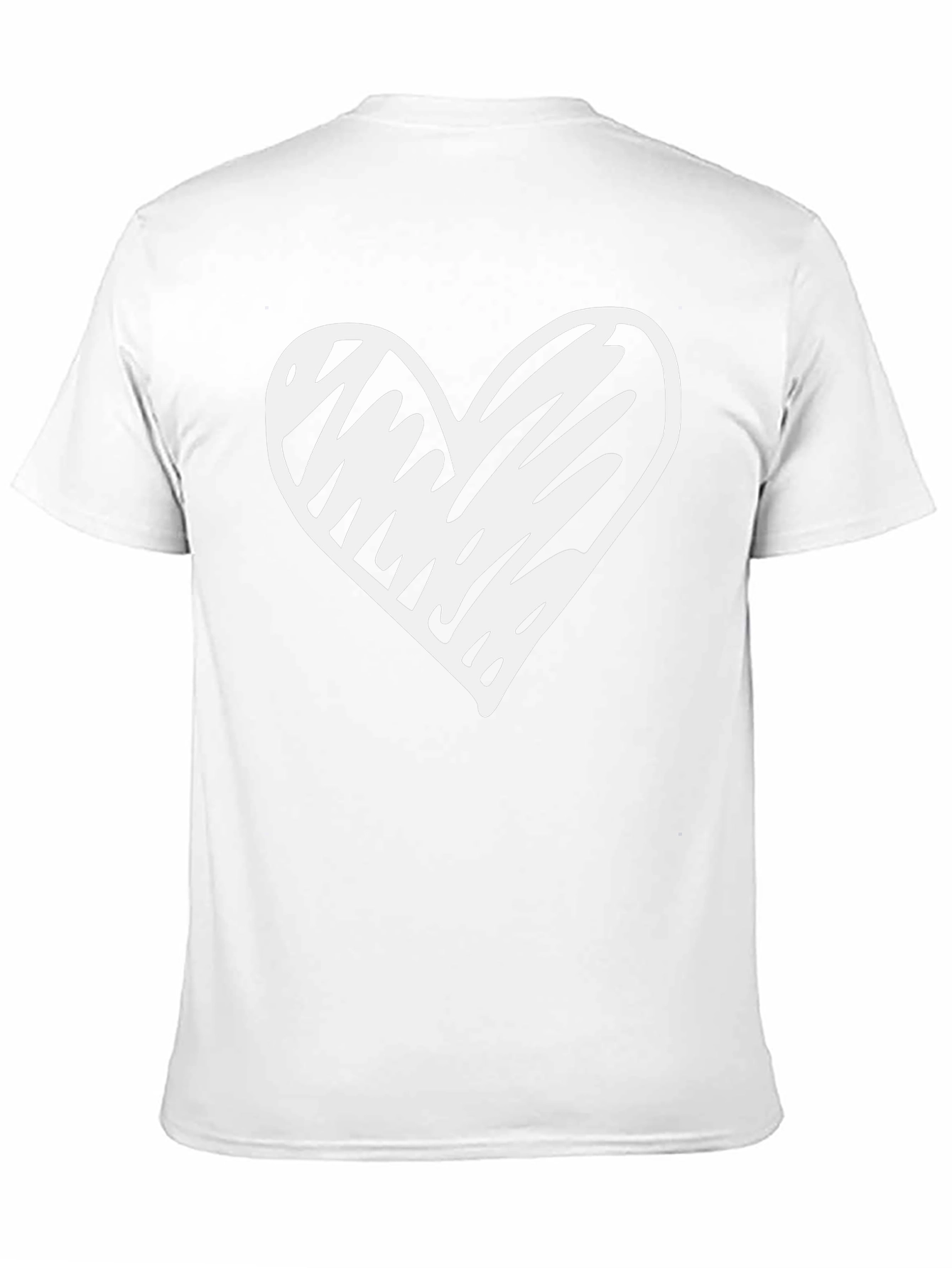 Heart Scribble Graphic Black T-Shirt