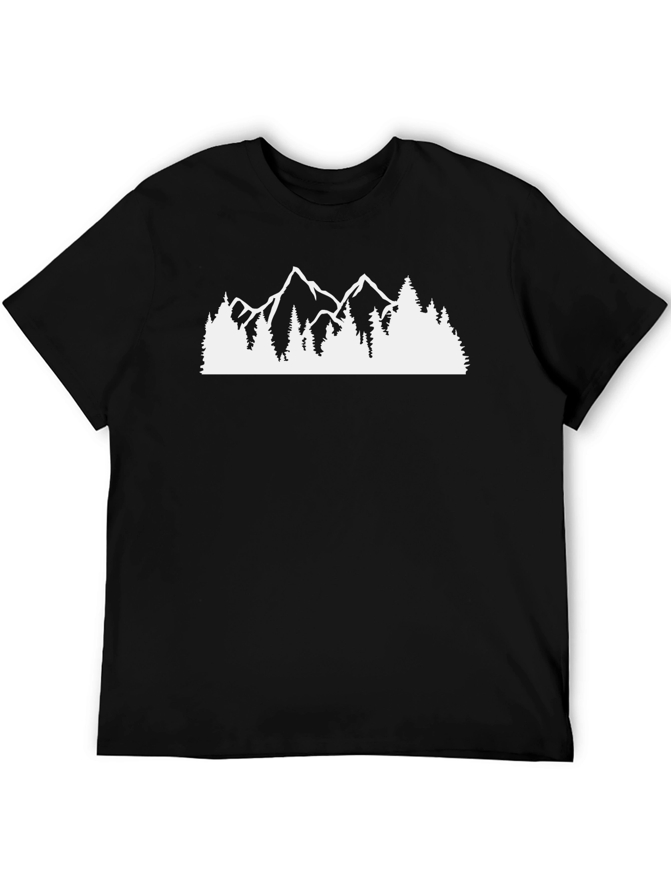 Mountain Range Graphic Tee - Black Casual Shirt