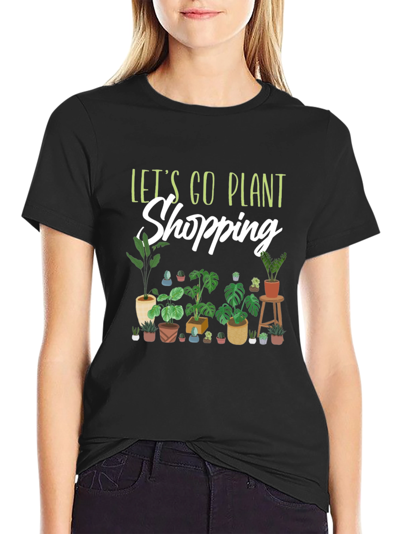 Lets Go Plant Shopping Graphic T-Shirt