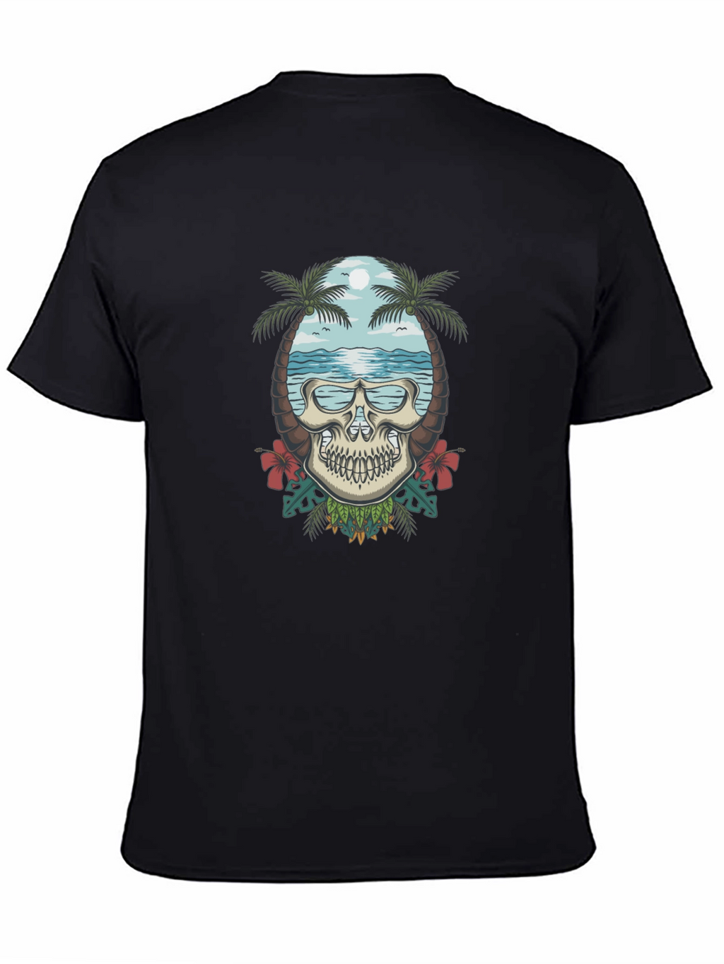 Skull Tropical Beach T-Shirt