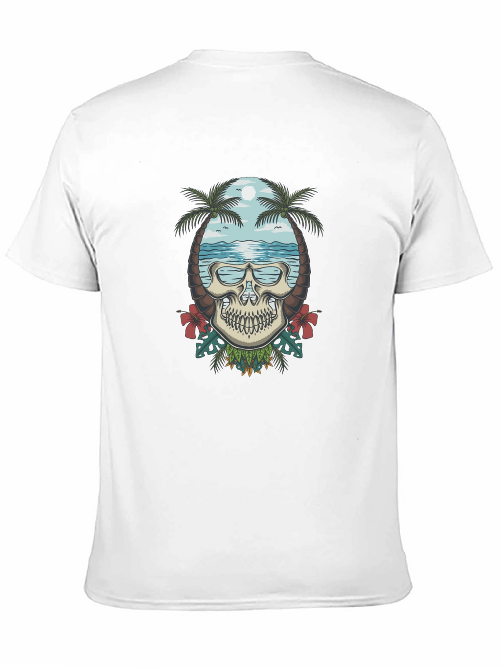 Skull Tropical Beach T-Shirt