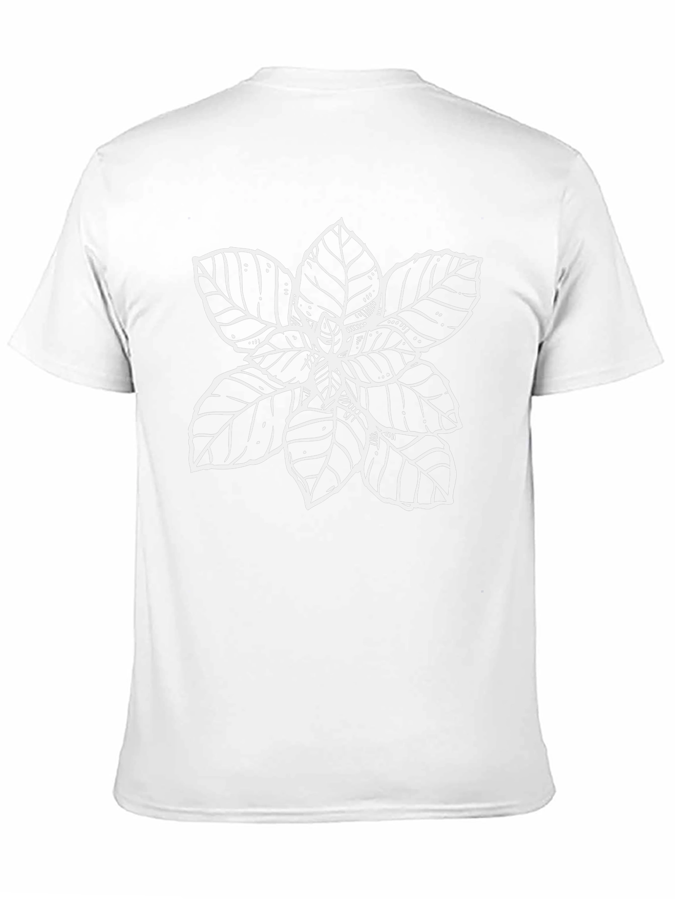 Botanical Print Black Crew Neck T-Shirt