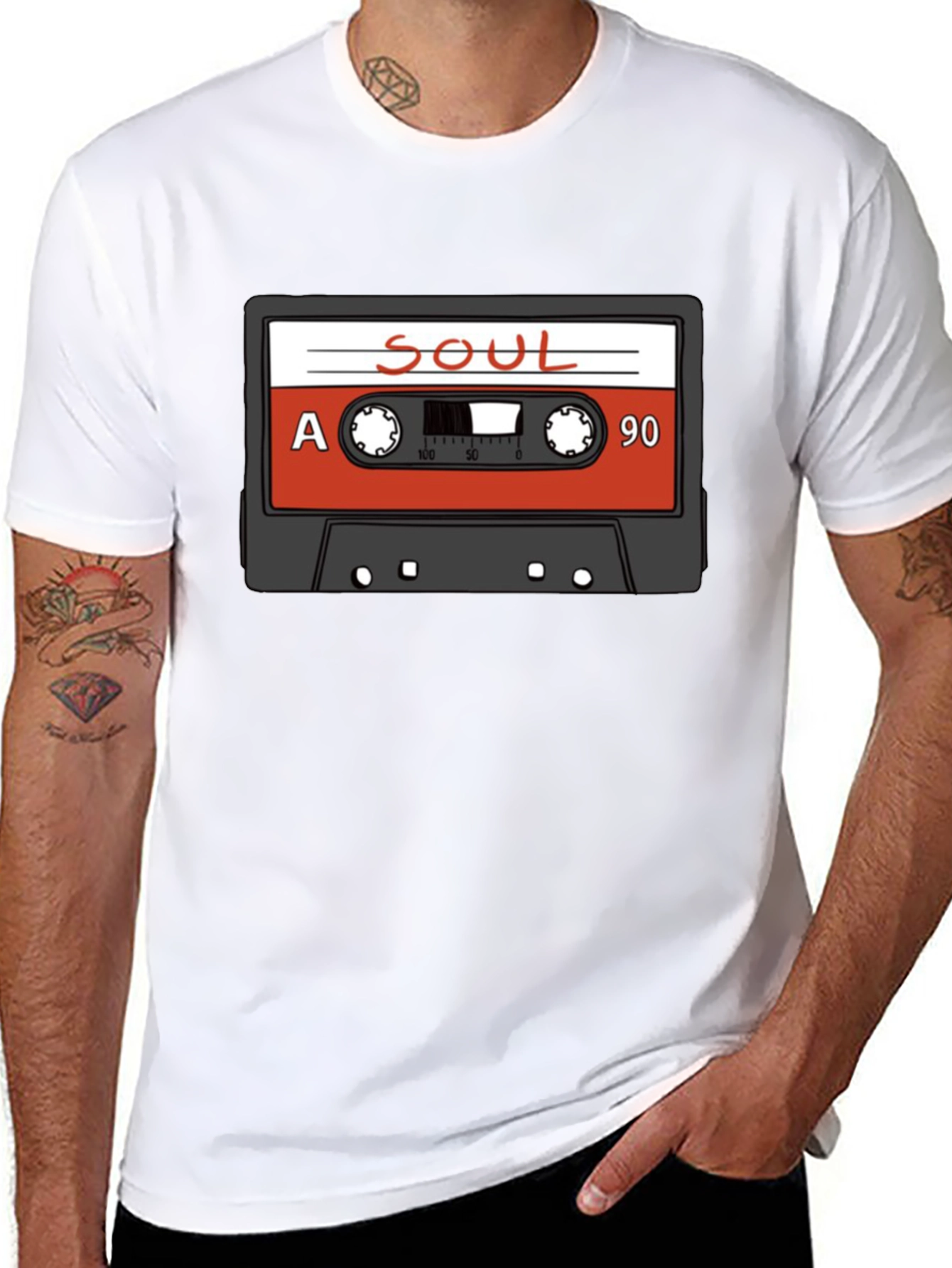Soul Cassette Tape Graphic T-Shirt - Retro Music Tee