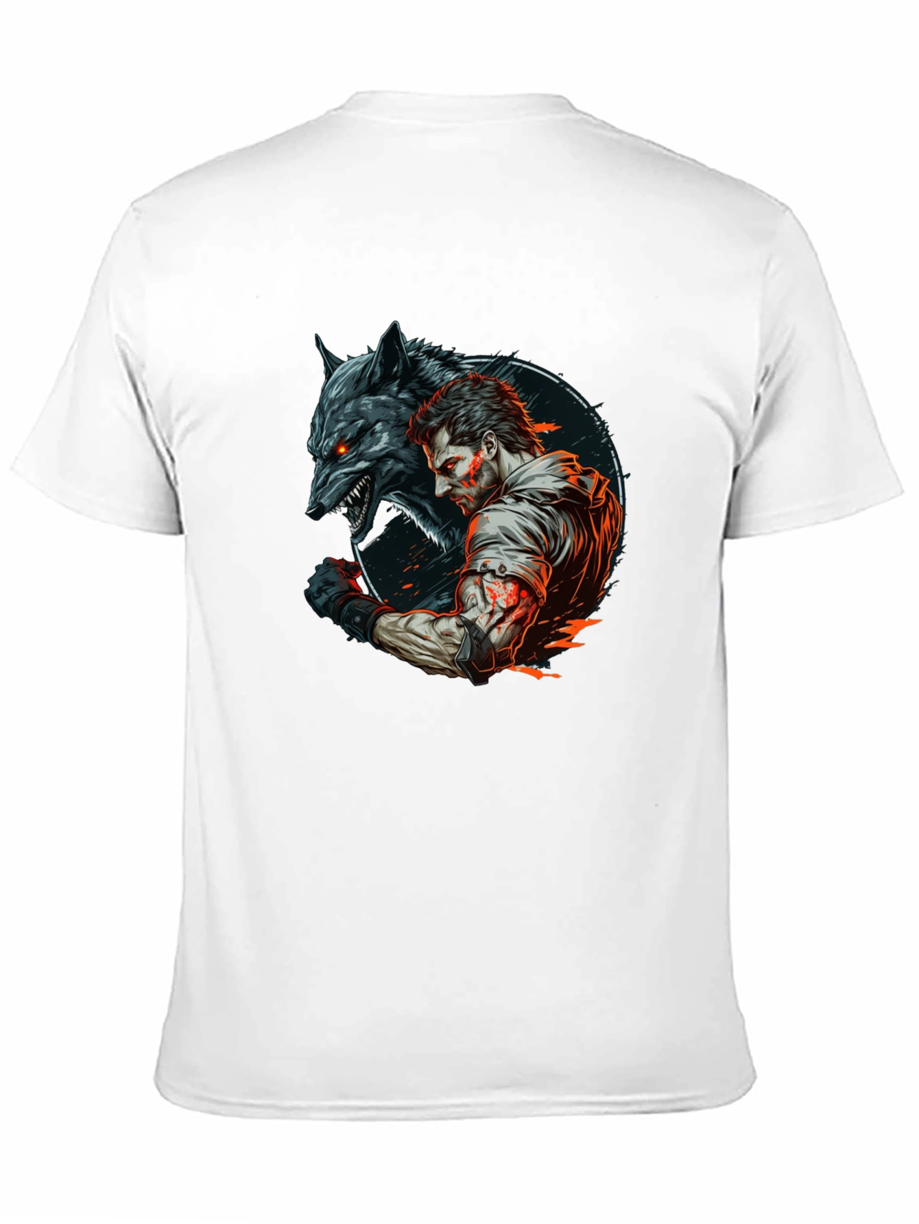 Wolf & Warrior Graphic T-Shirt