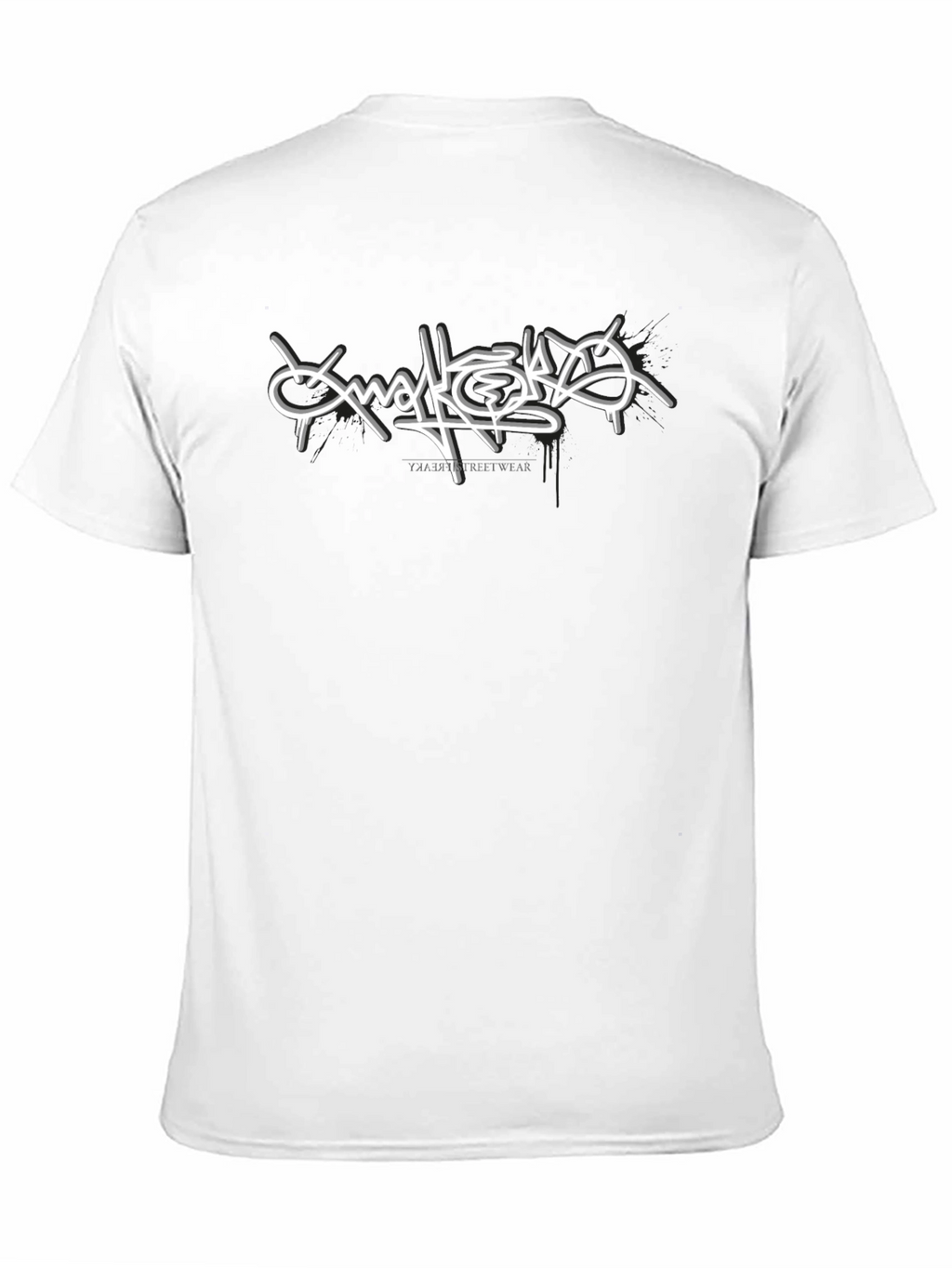 Urban Graffiti Style Black T-Shirt