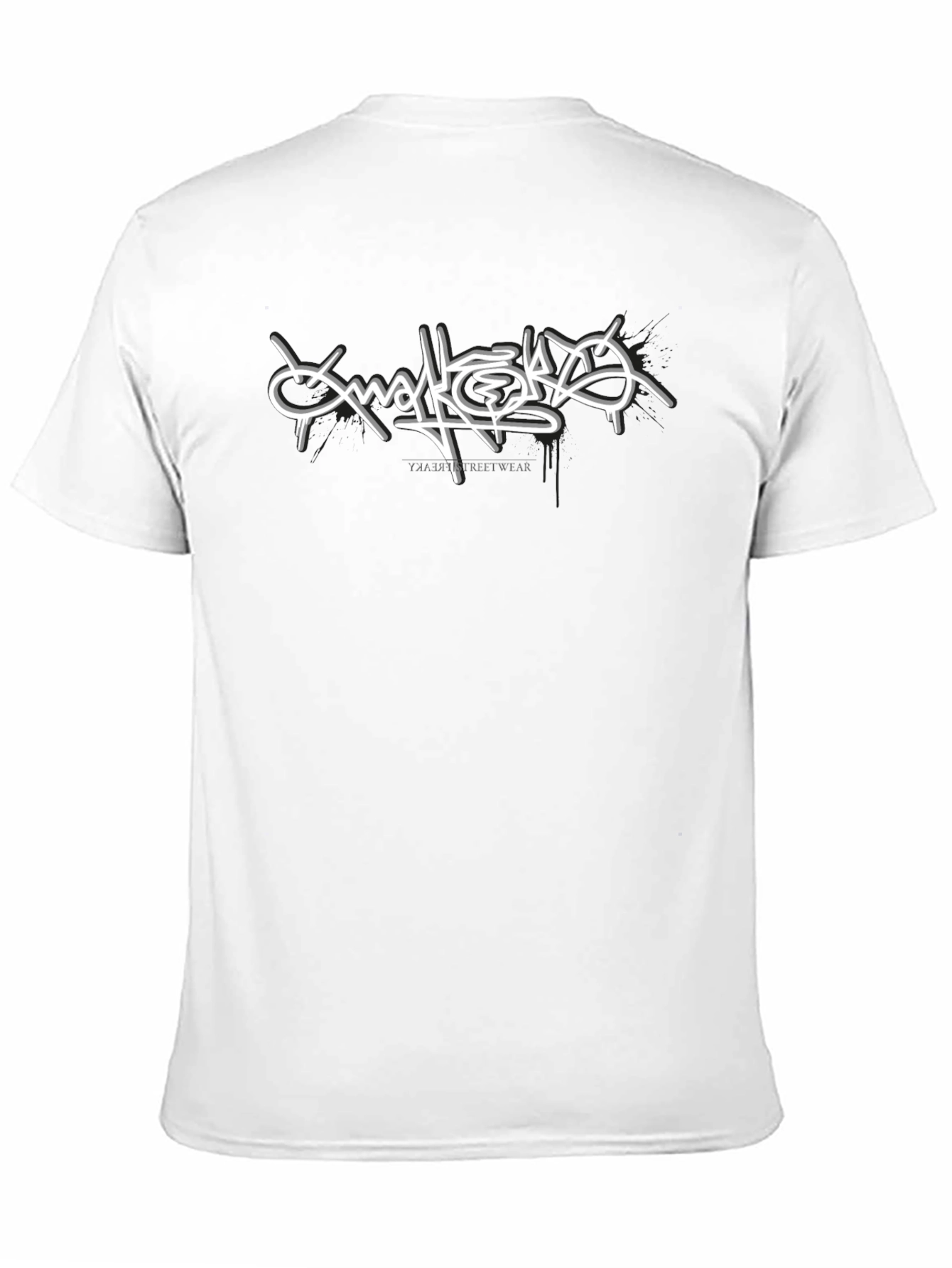 Urban Graffiti Style Black T-Shirt