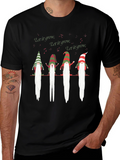 Let It Grow Gnomes Graphic T-Shirt - Black