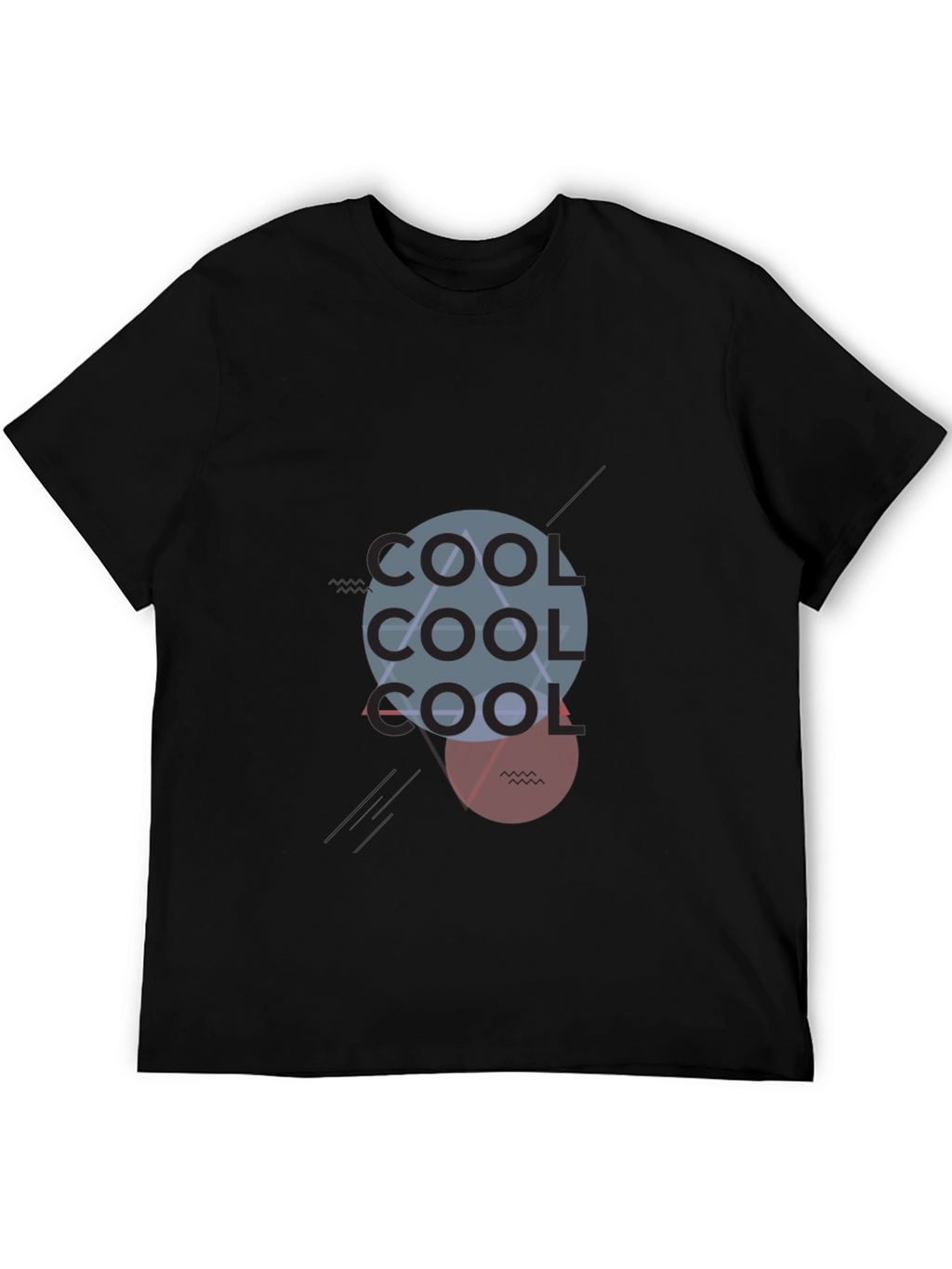 Cool Graphic Print Black Crew Neck T-Shirt