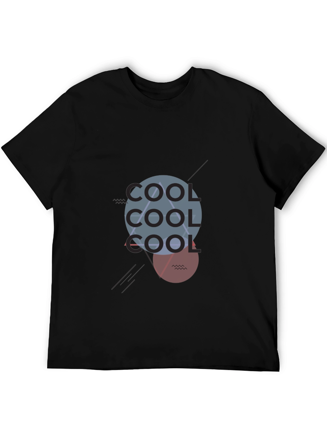 Cool Graphic Print Black Crew Neck T-Shirt