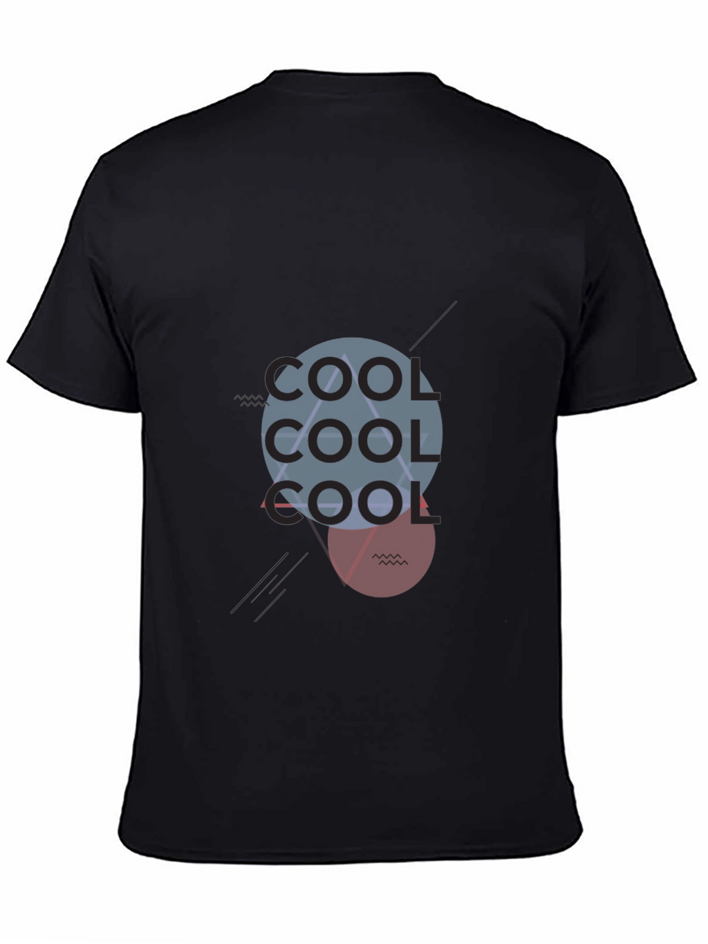 Cool Graphic Print Black Crew Neck T-Shirt