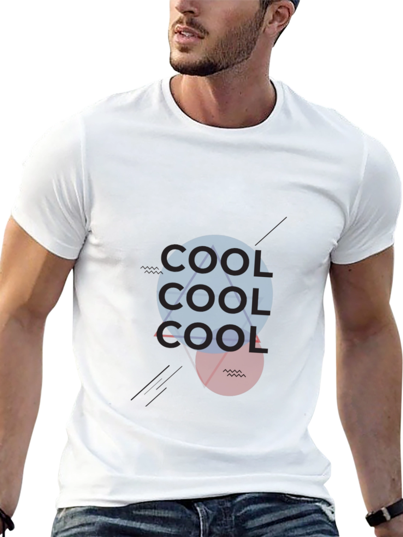 Cool Graphic Print Black Crew Neck T-Shirt