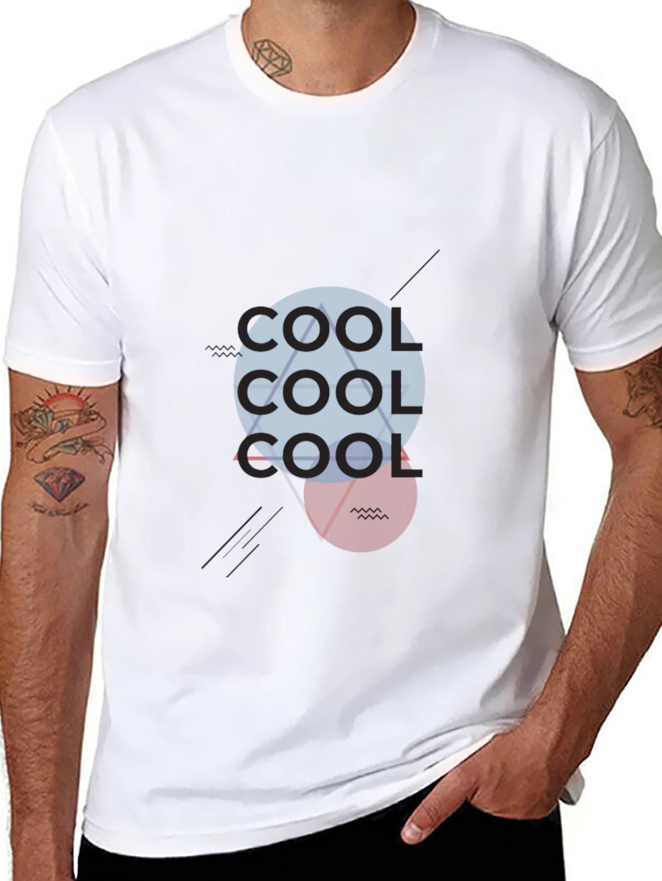 Cool Graphic Print Black Crew Neck T-Shirt