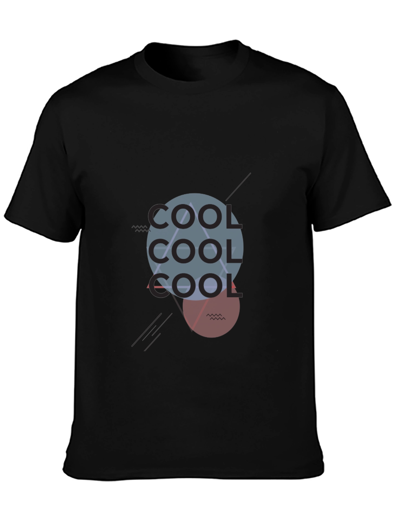 Cool Graphic Print Black Crew Neck T-Shirt