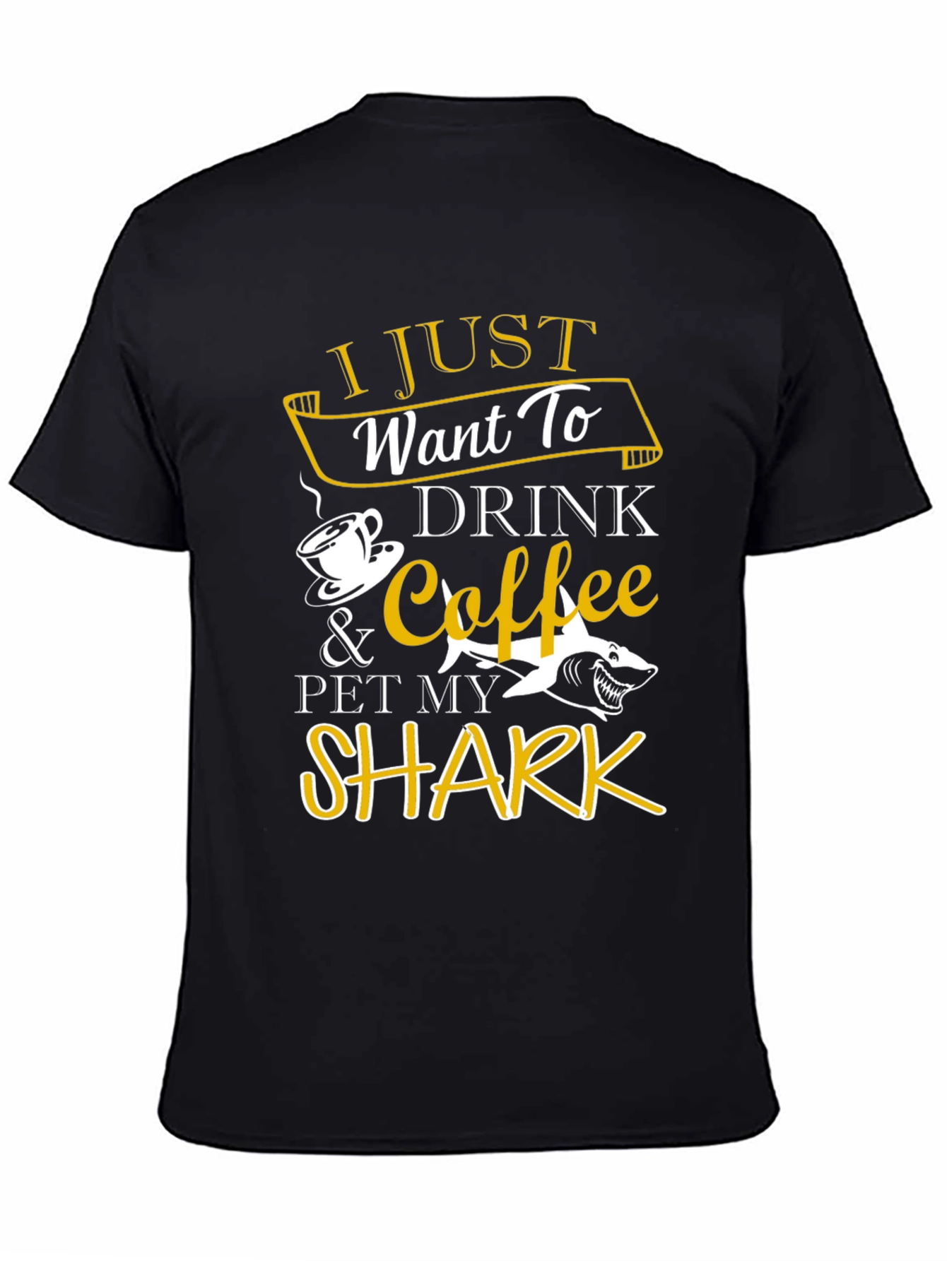 Drink Coffee Pet Shark T-Shirt