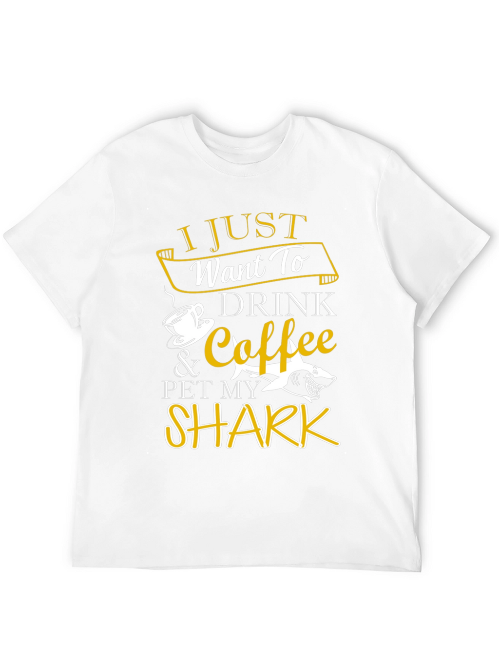 Drink Coffee Pet Shark T-Shirt