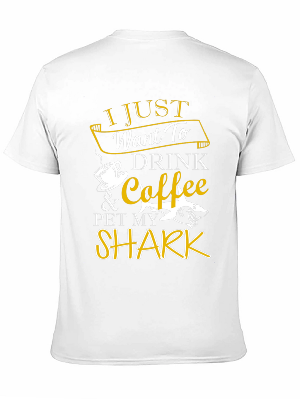 Drink Coffee Pet Shark T-Shirt