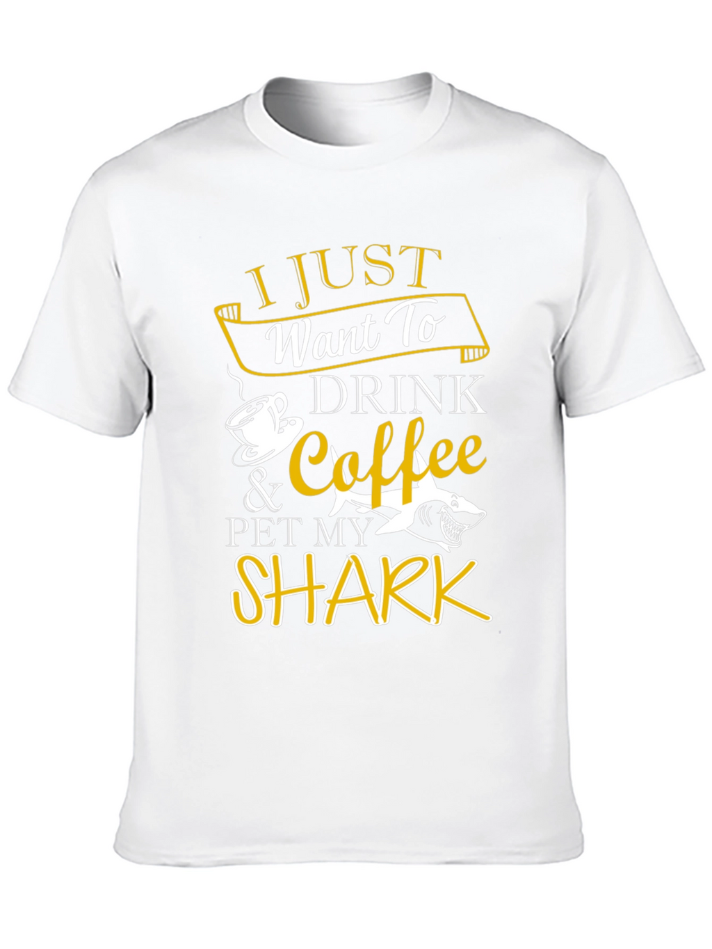 Drink Coffee Pet Shark T-Shirt