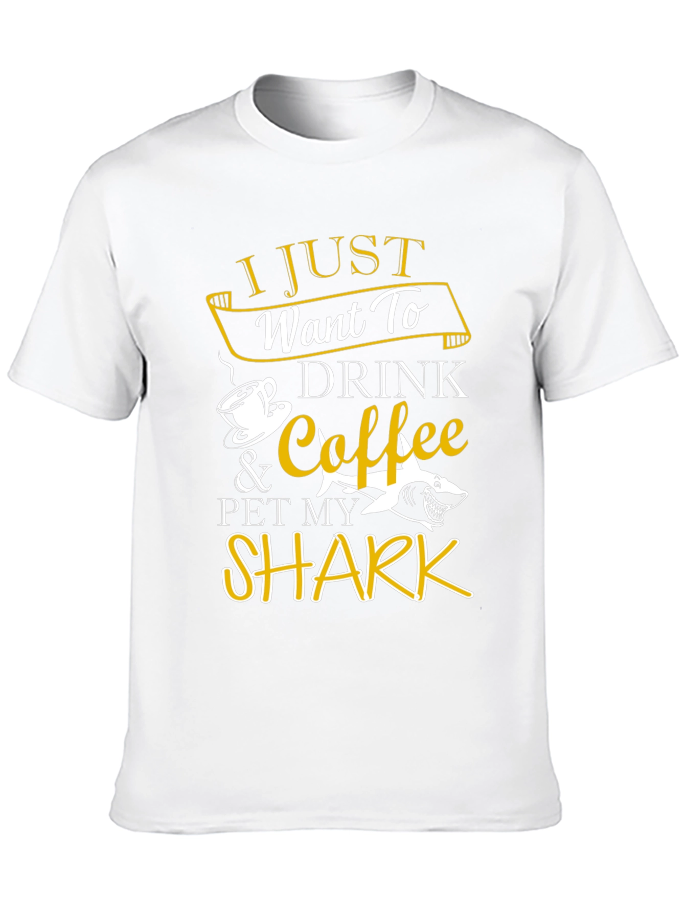 Drink Coffee Pet Shark T-Shirt