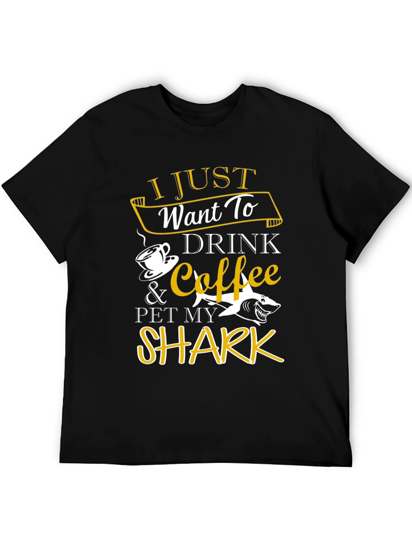 Drink Coffee Pet Shark T-Shirt
