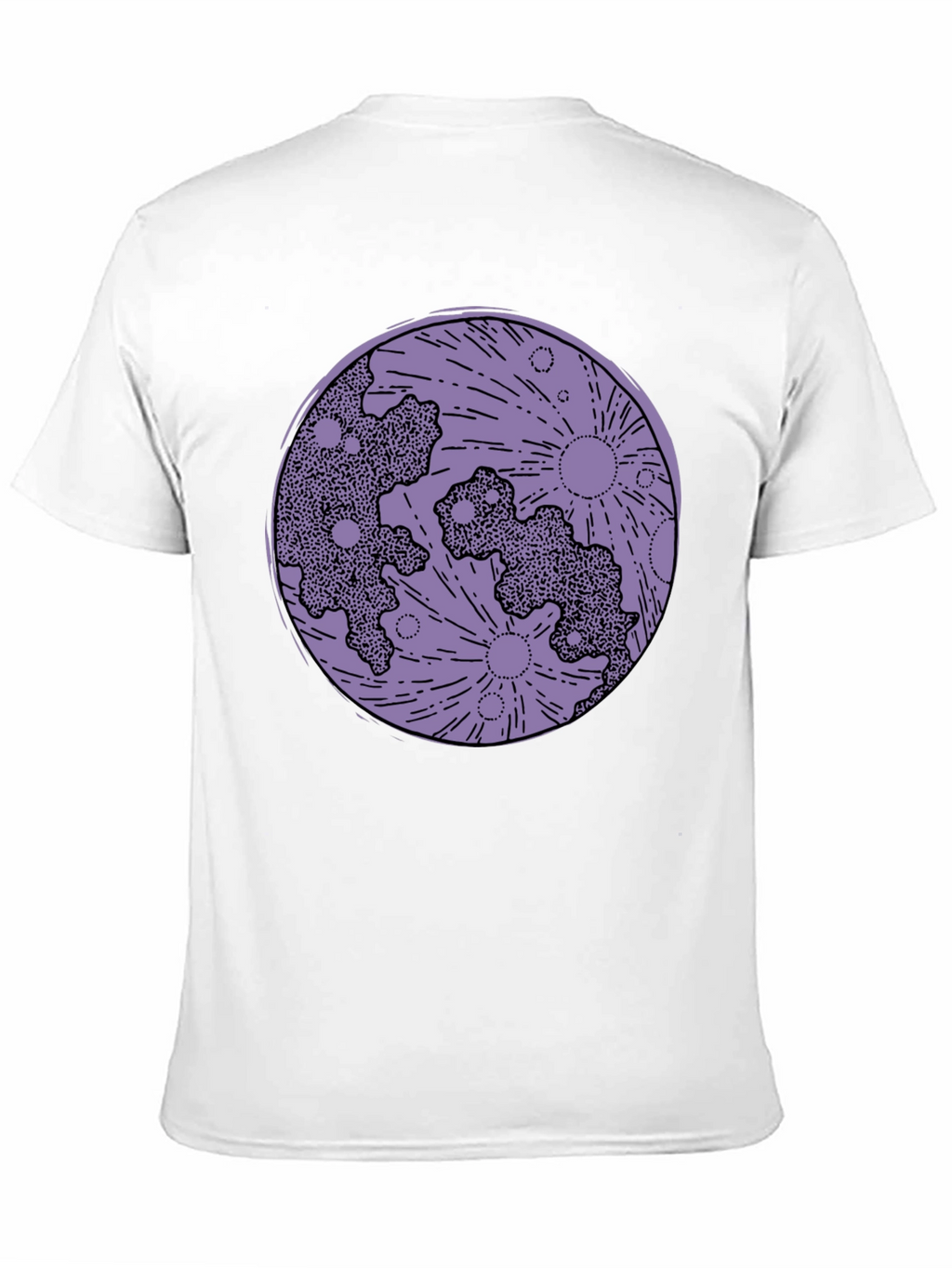 Moon Print Black T-Shirt - Celestial Graphic Tee