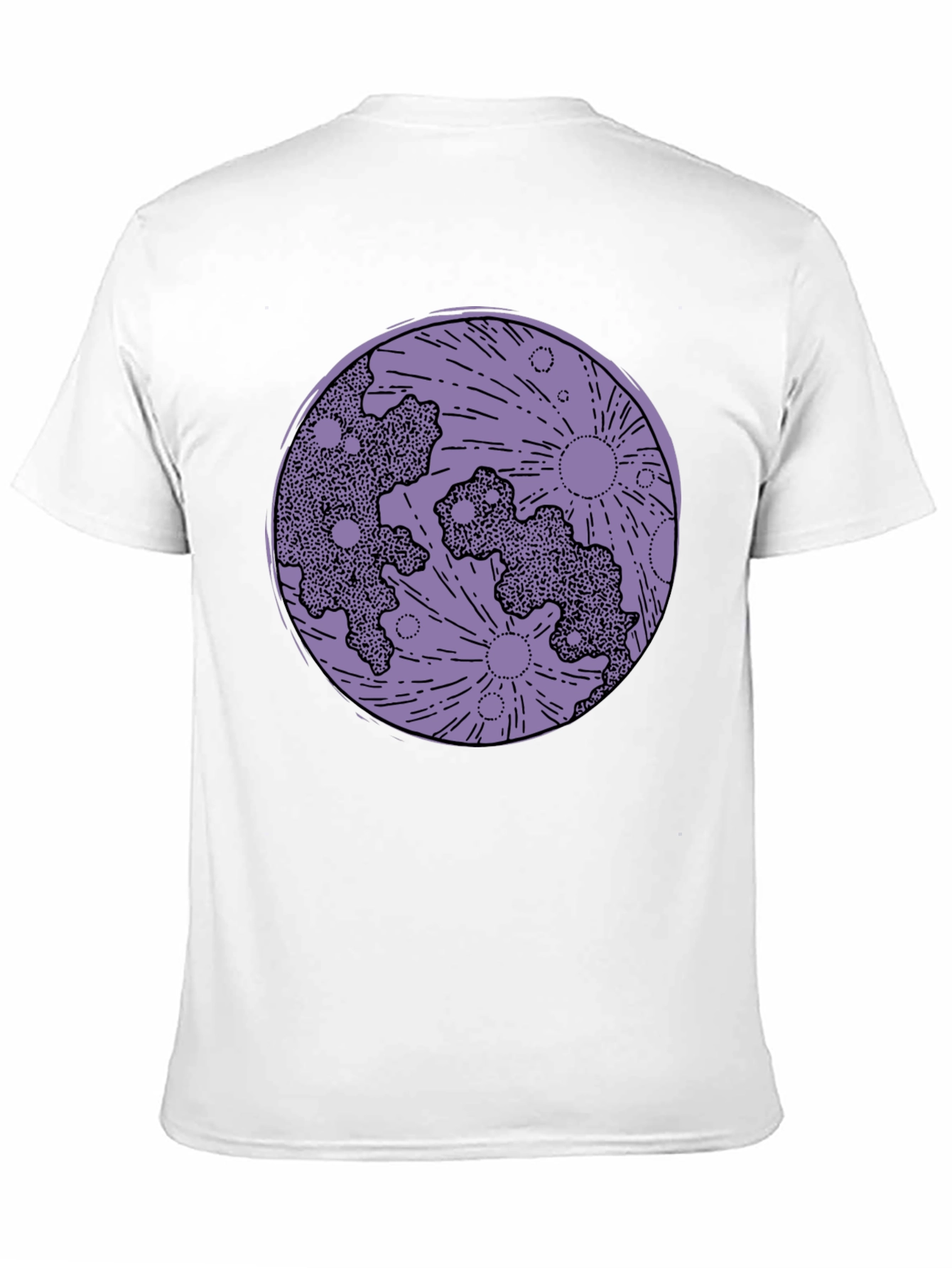 Moon Print Black T-Shirt - Celestial Graphic Tee