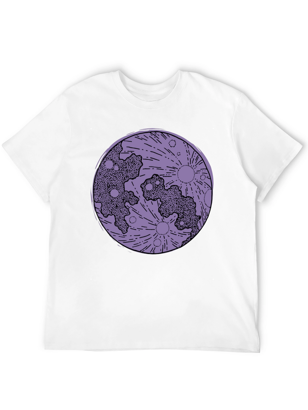 Moon Print Black T-Shirt - Celestial Graphic Tee