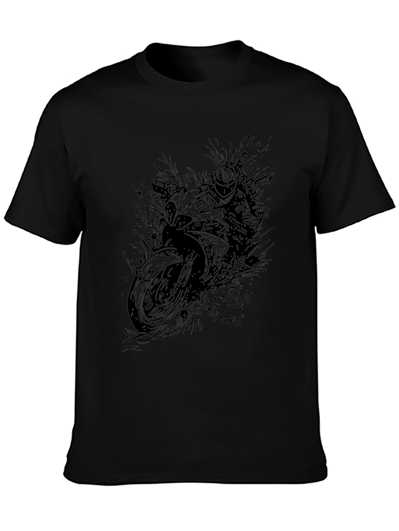Motorcycle Graphic Black T-Shirt