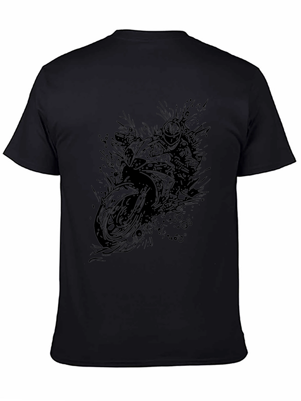 Motorcycle Graphic Black T-Shirt