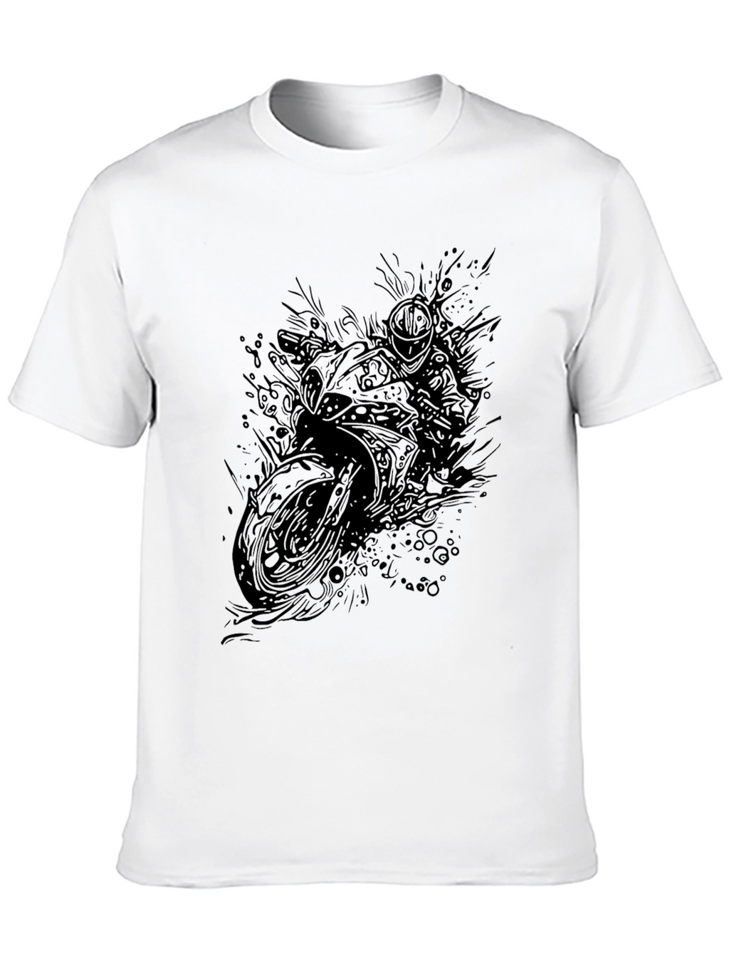 Motorcycle Graphic Black T-Shirt