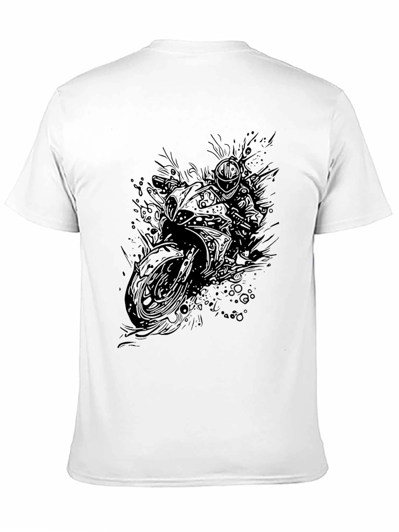 Motorcycle Graphic Black T-Shirt