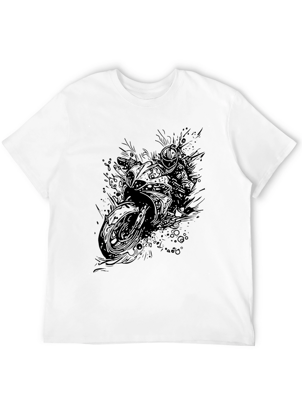 Motorcycle Graphic Black T-Shirt