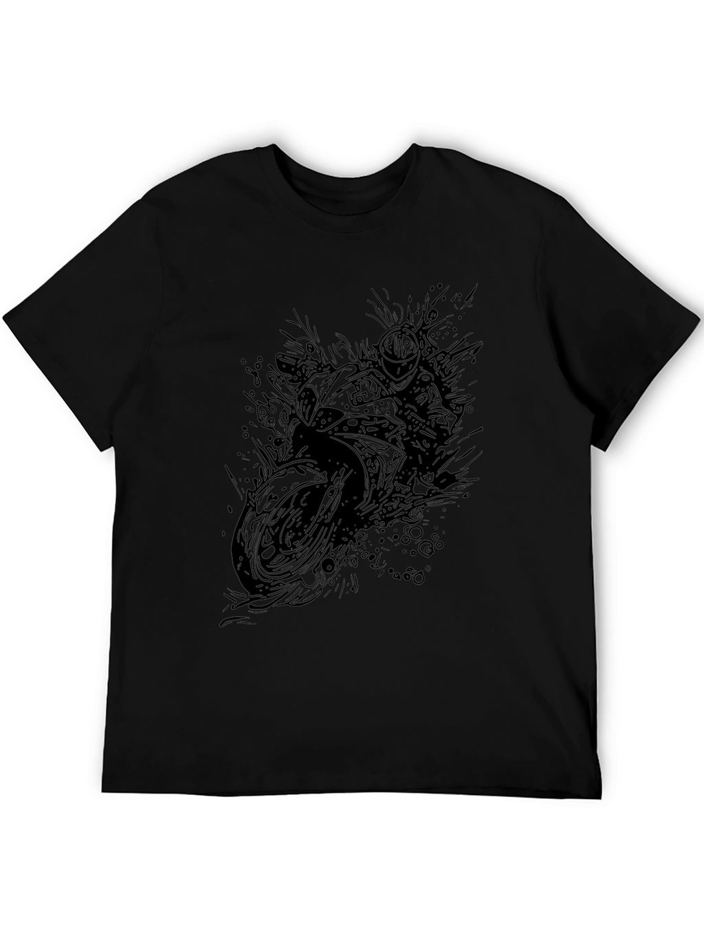 Motorcycle Graphic Black T-Shirt