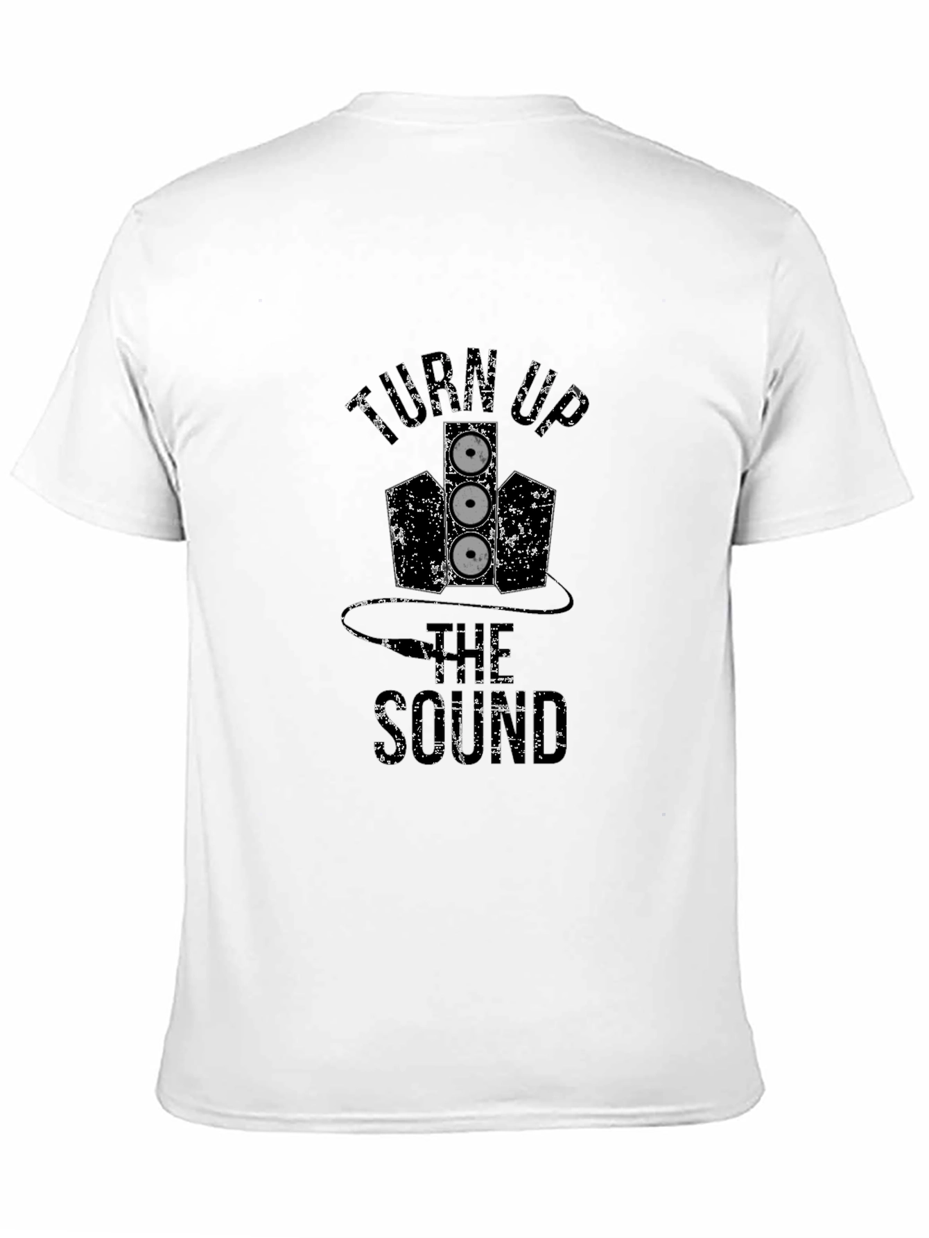 Turn Up the Sound Black Graphic Tee