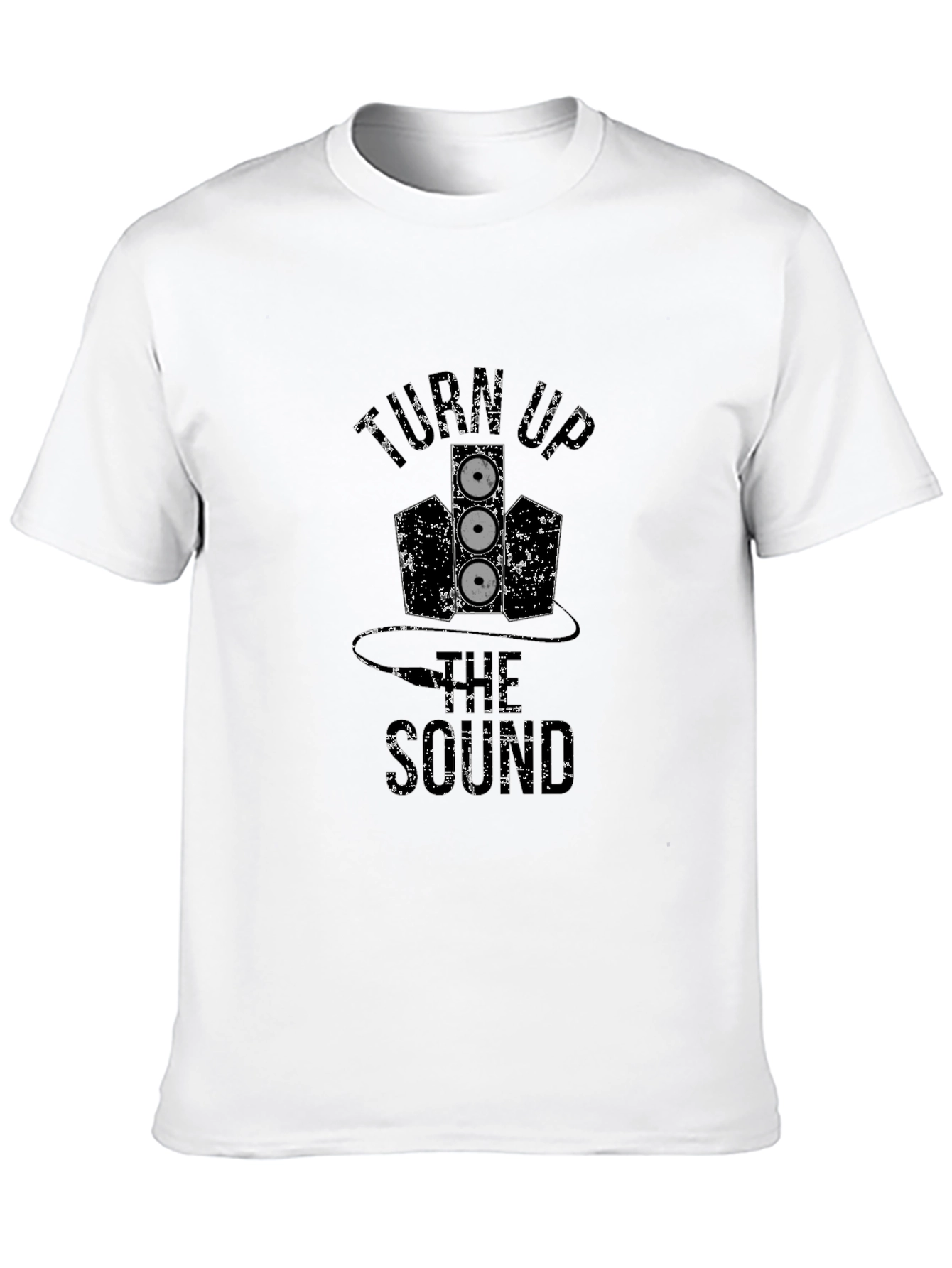 Turn Up the Sound Black Graphic Tee