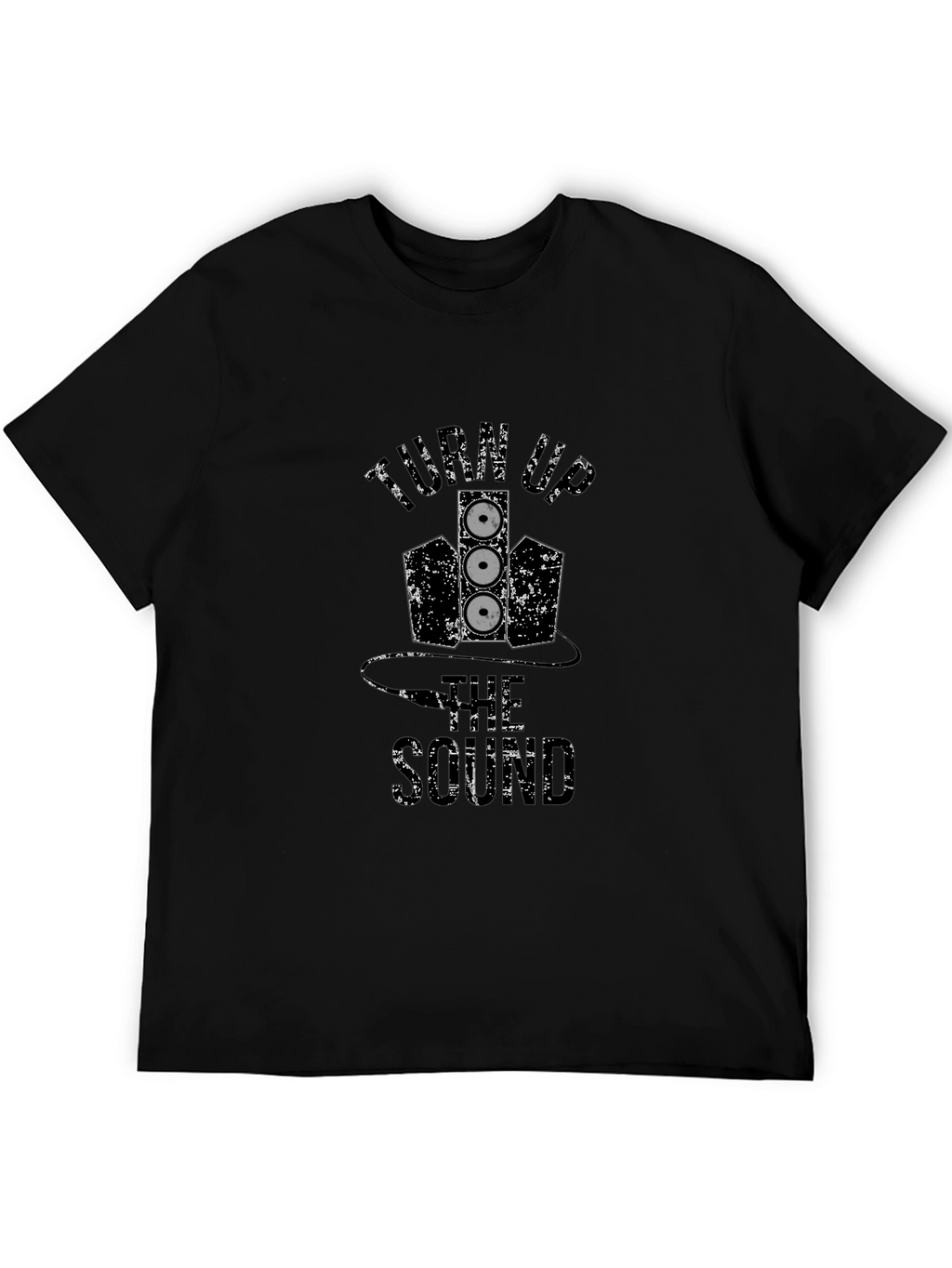 Turn Up the Sound Black Graphic Tee