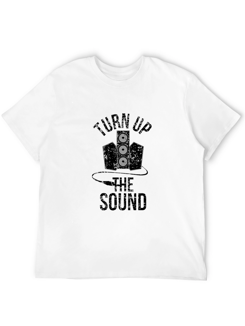 Turn Up the Sound Black Graphic Tee