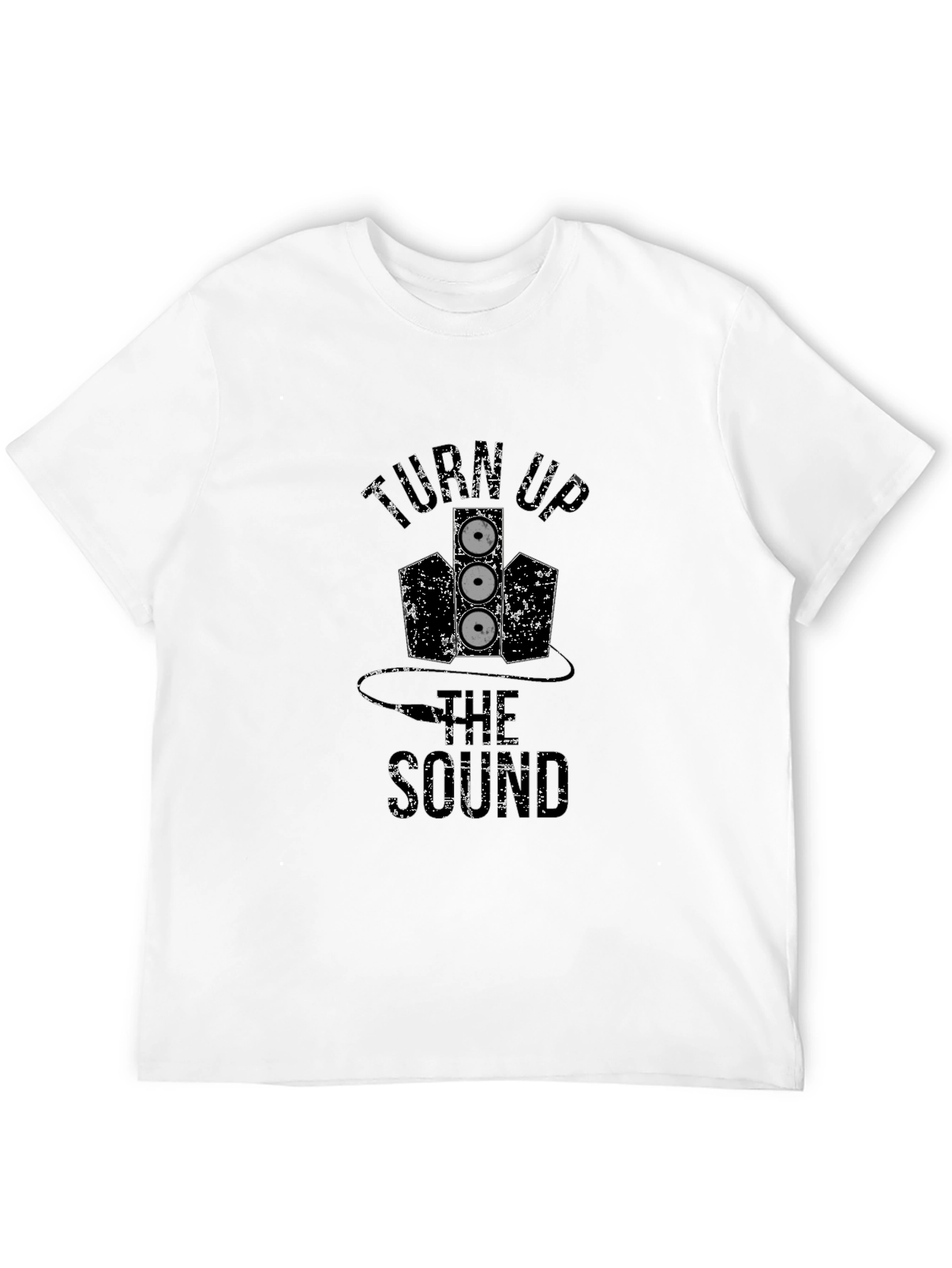 Turn Up the Sound Black Graphic Tee