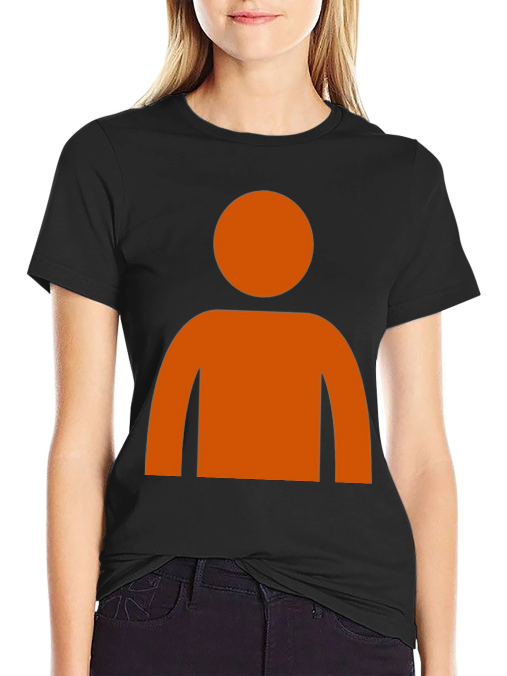 Orange Silhouette Graphic T-Shirt
