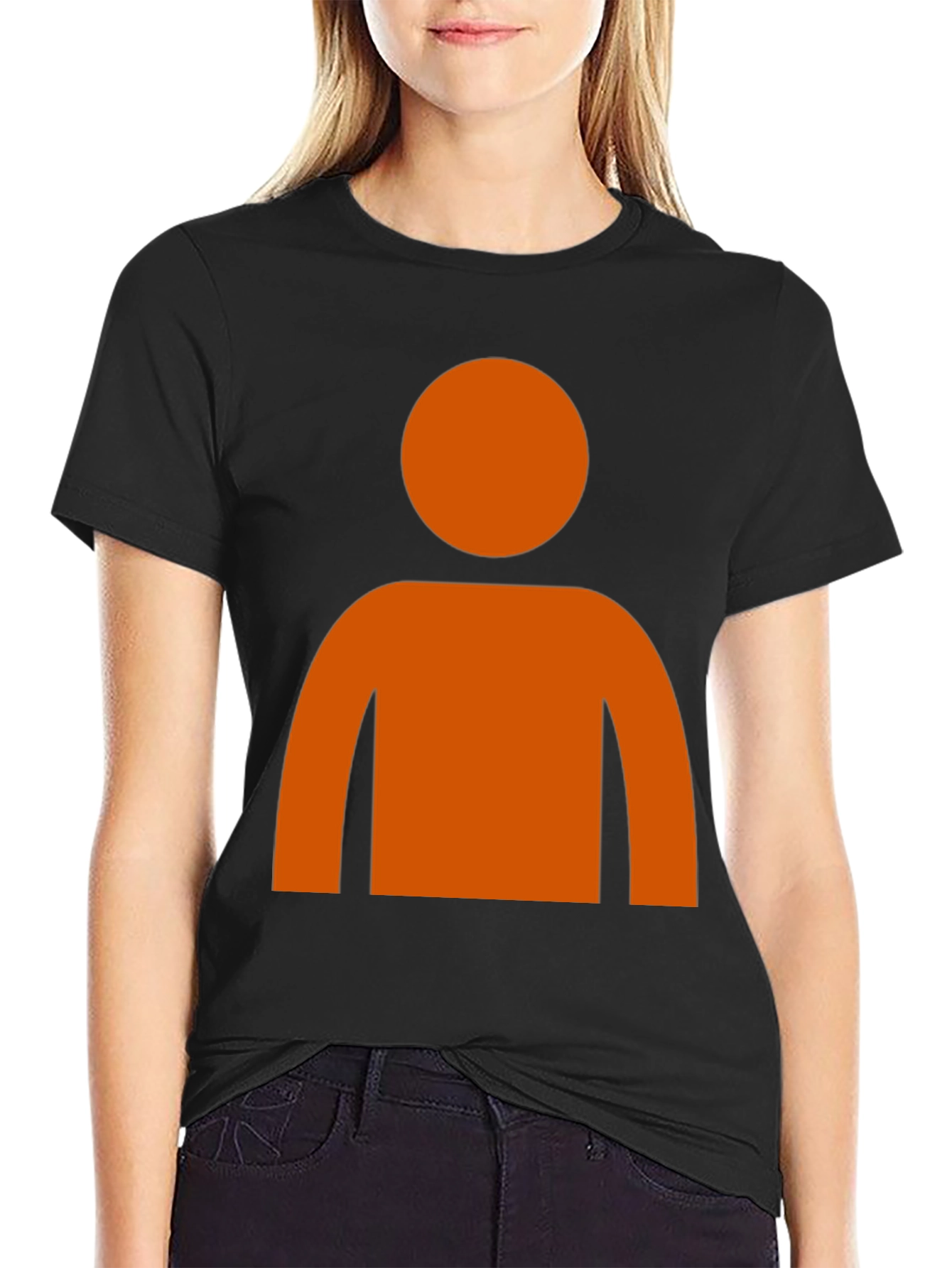 Orange Silhouette Graphic T-Shirt