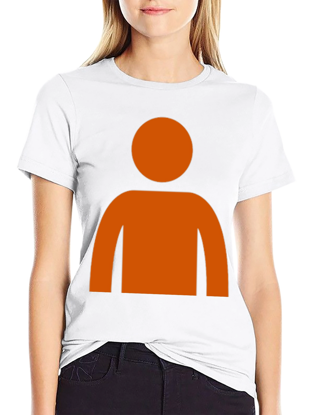 Orange Silhouette Graphic T-Shirt