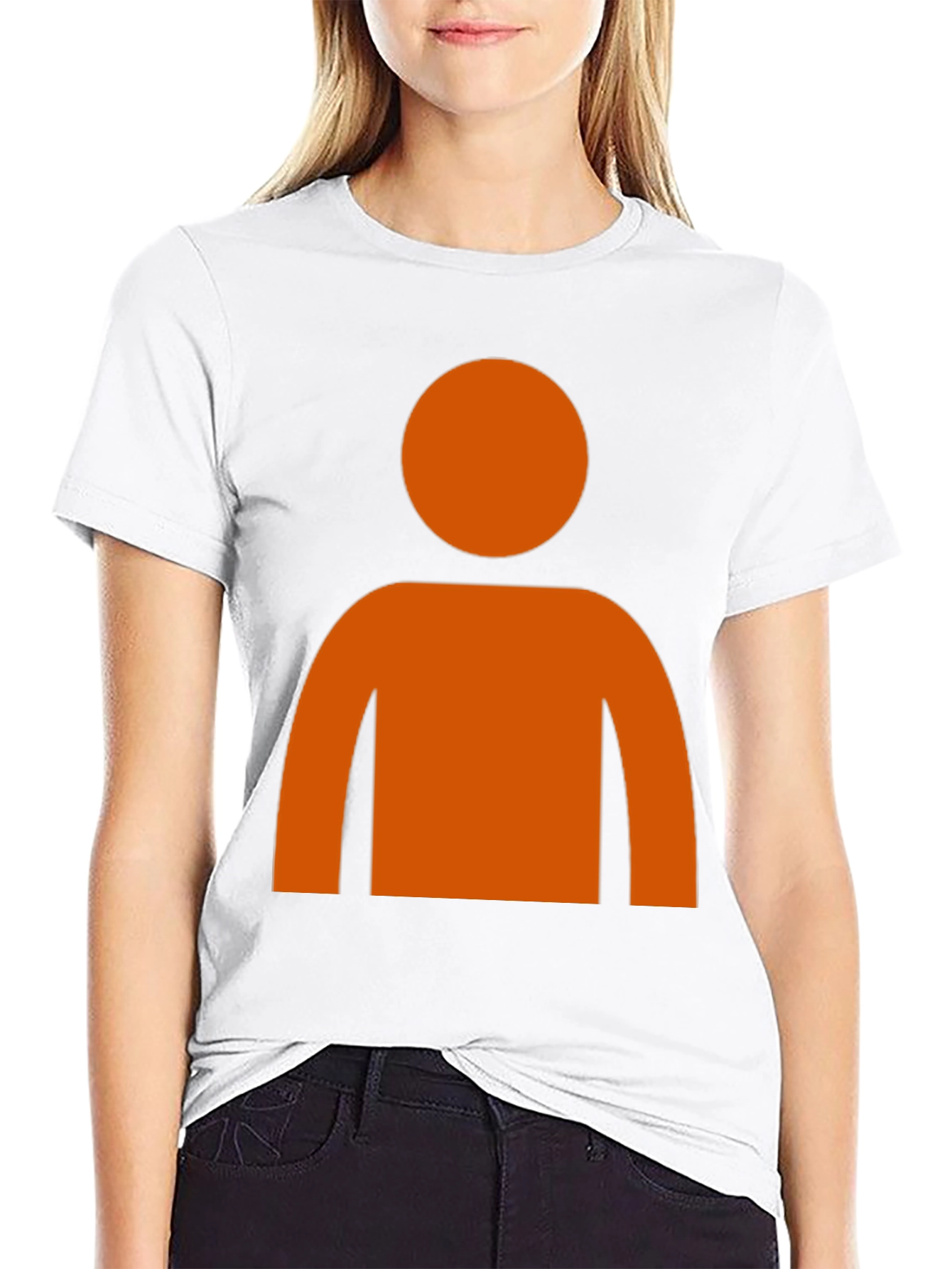 Orange Silhouette Graphic T-Shirt